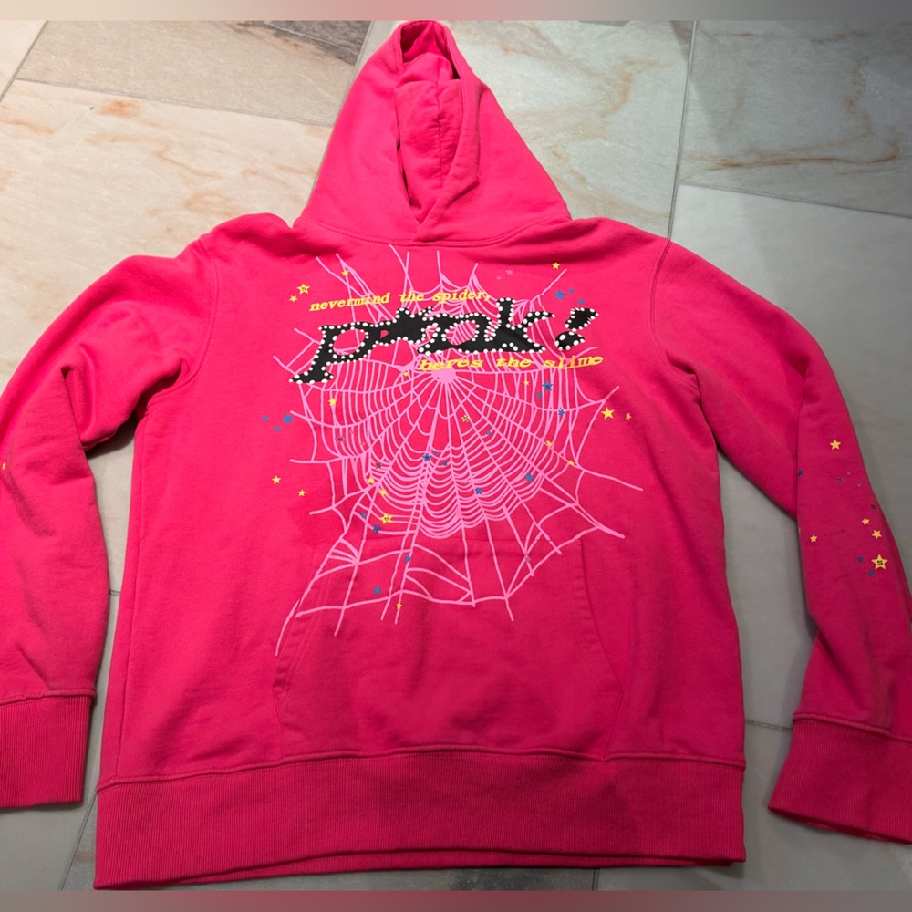 Spider 555 pink hoodie size medium large